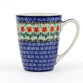 Kubek ceramiczny D60 0,65l <br> 1916X Czerwone kwiatuszki